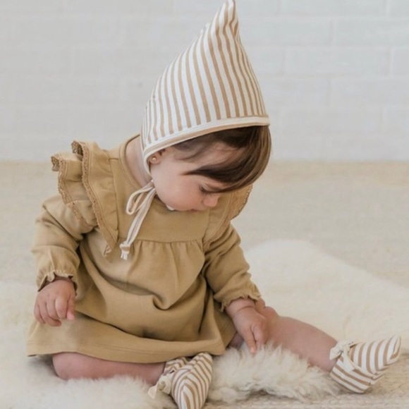 Quincy Mae Other - Quincy Mae Flutter Sleeve Honey Dress